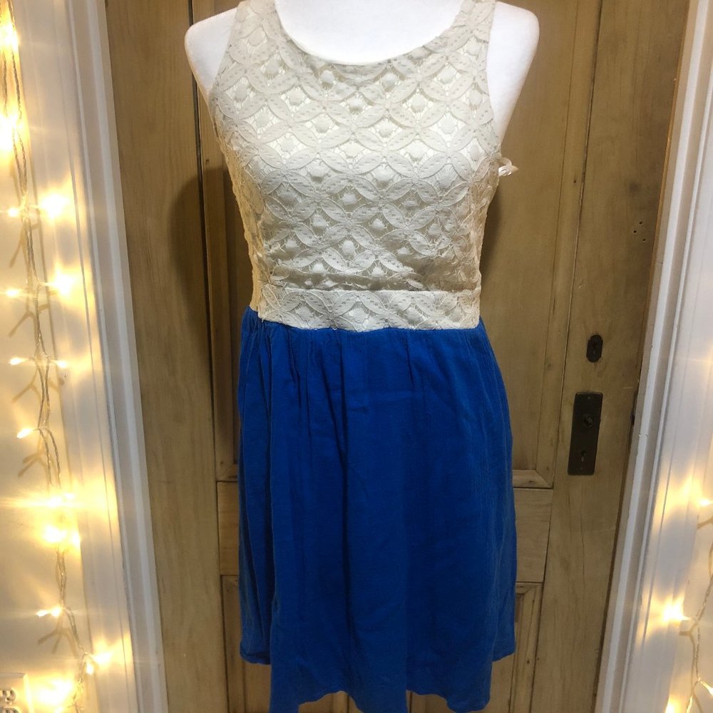 White and Blue Dress
